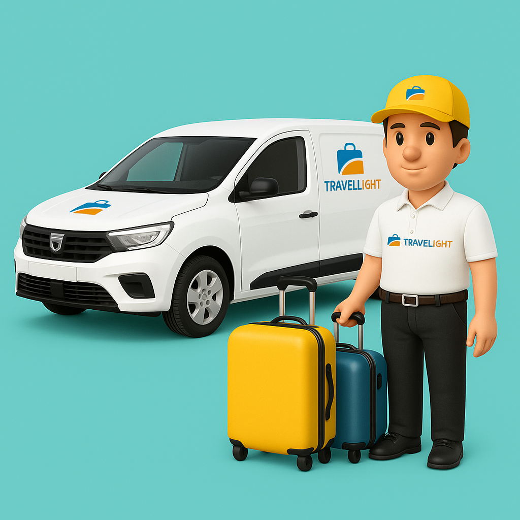 Same-day luggage pickup and delivery service